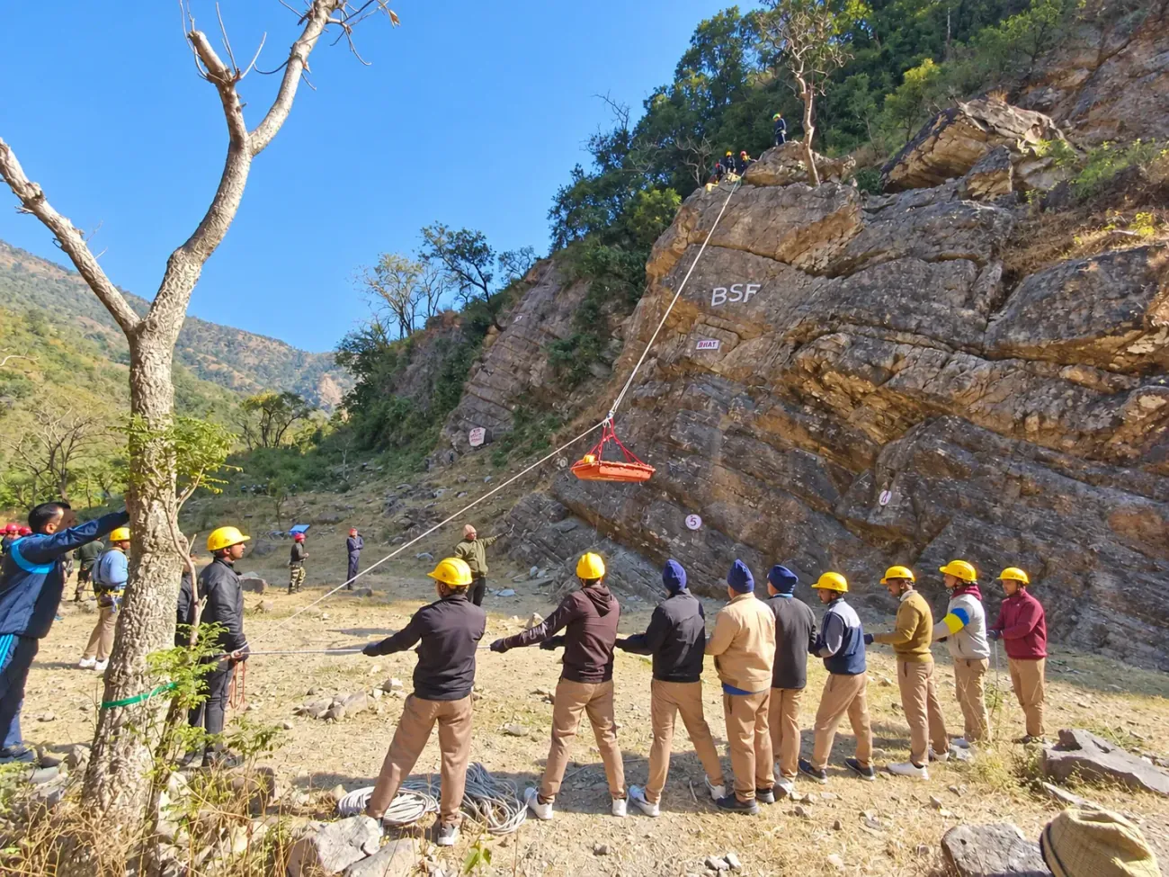 IRA rope rescue training exercise